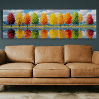 Rainbow Trees Along the Water