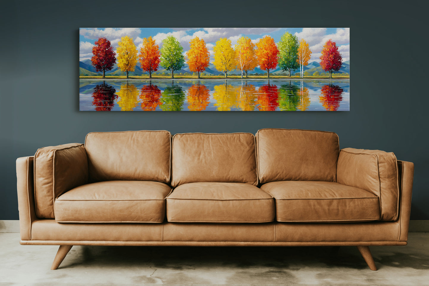 Rainbow Trees Along the Water
