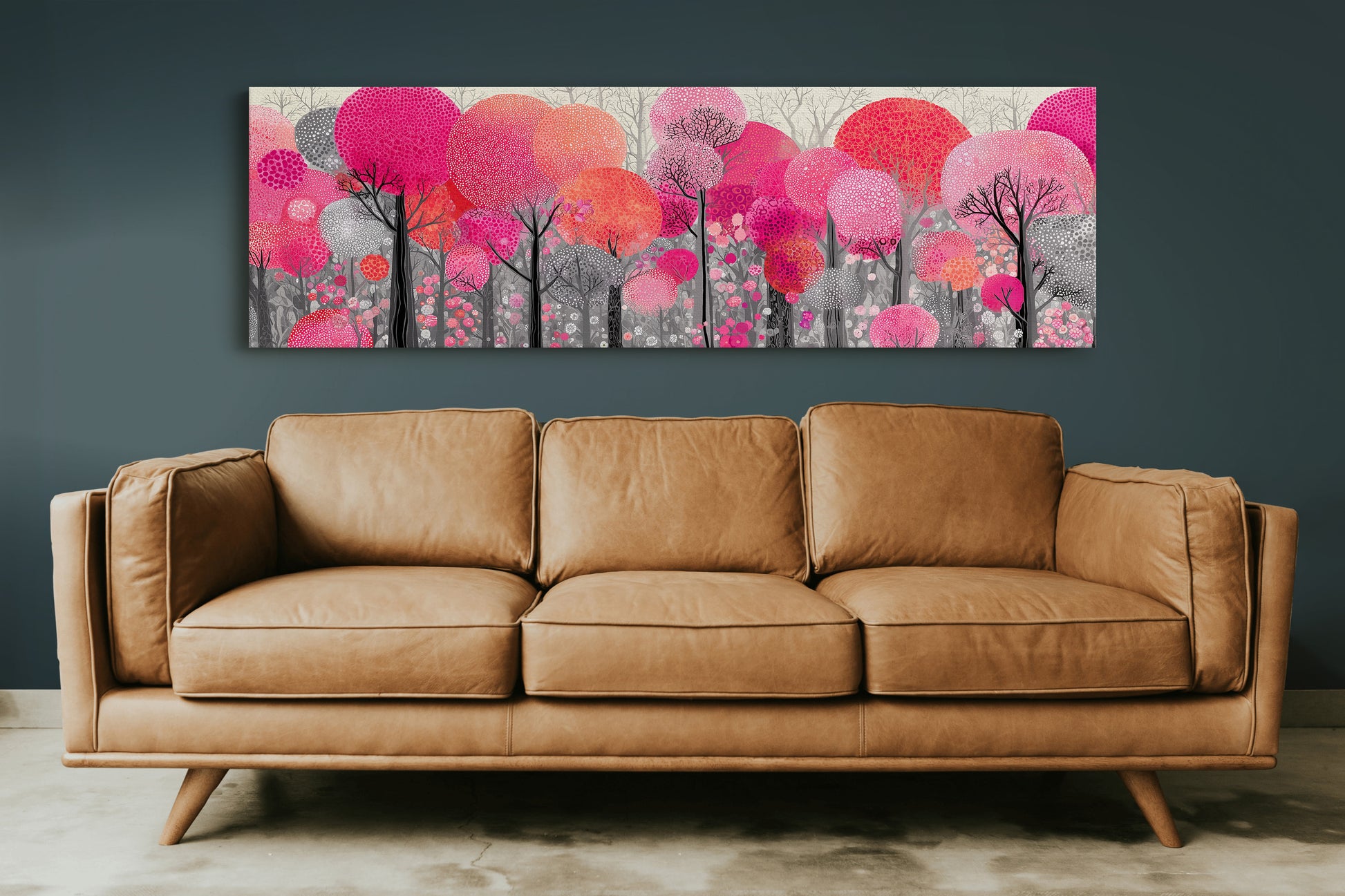 Blossoms in a Crimson Forest
