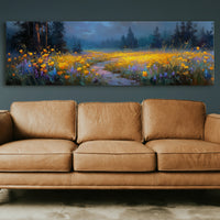 Wildflowers in the Stormlit Meadow