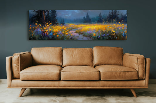 Wildflowers in the Stormlit Meadow