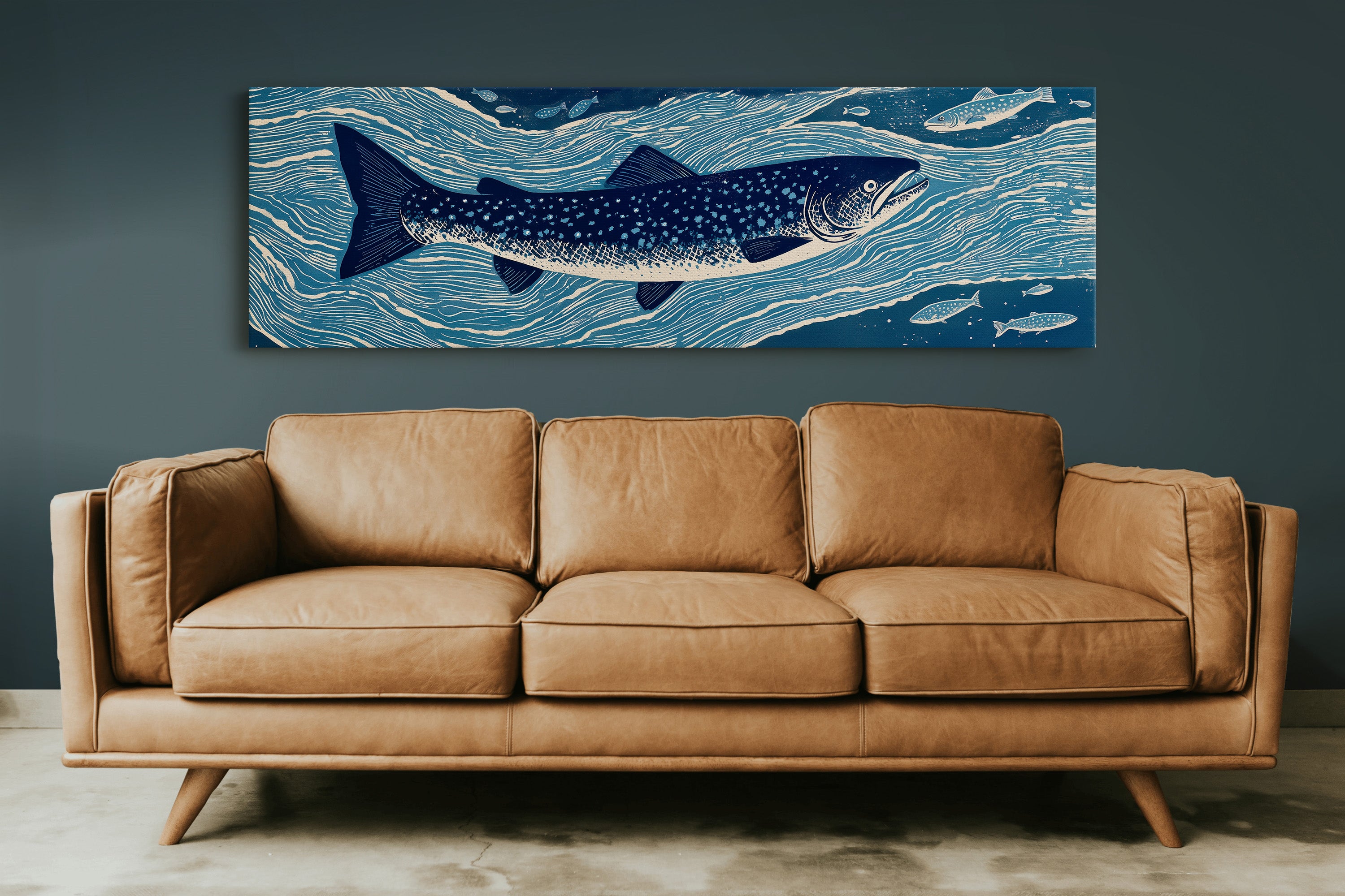 River Drift Beneath Blue Currents