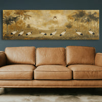 Cranes Crossing the Golden Grove