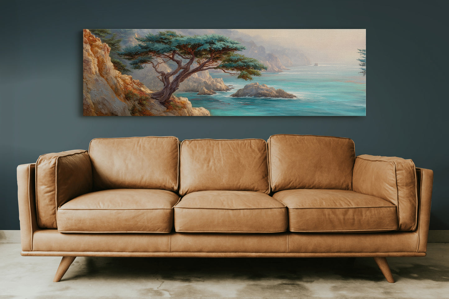 Windswept Tree Above Turquoise Shores