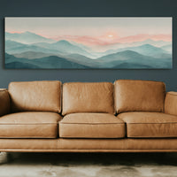 Pastel Ridges Beneath a Rising Sun