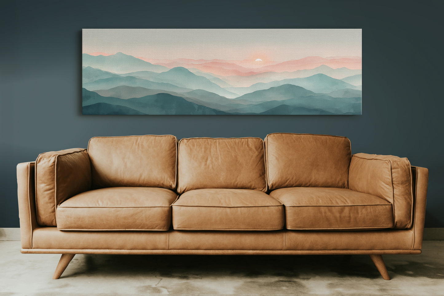 Pastel Ridges Beneath a Rising Sun