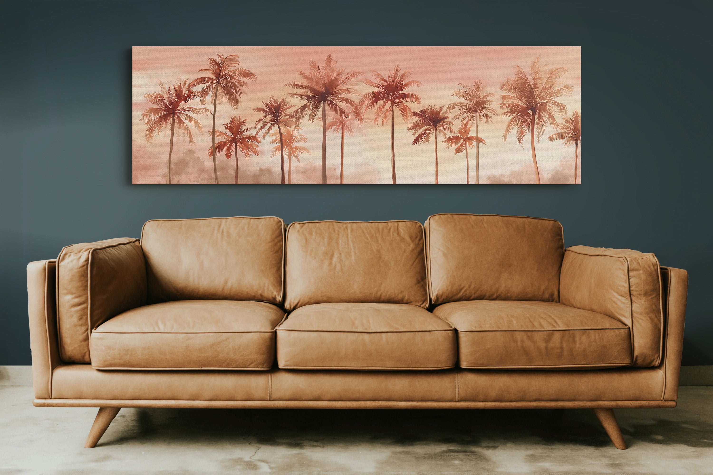 Palms in a Peach-Tinted Breeze