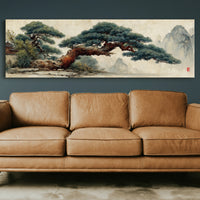 Ancient Pine Over Misty Peaks
