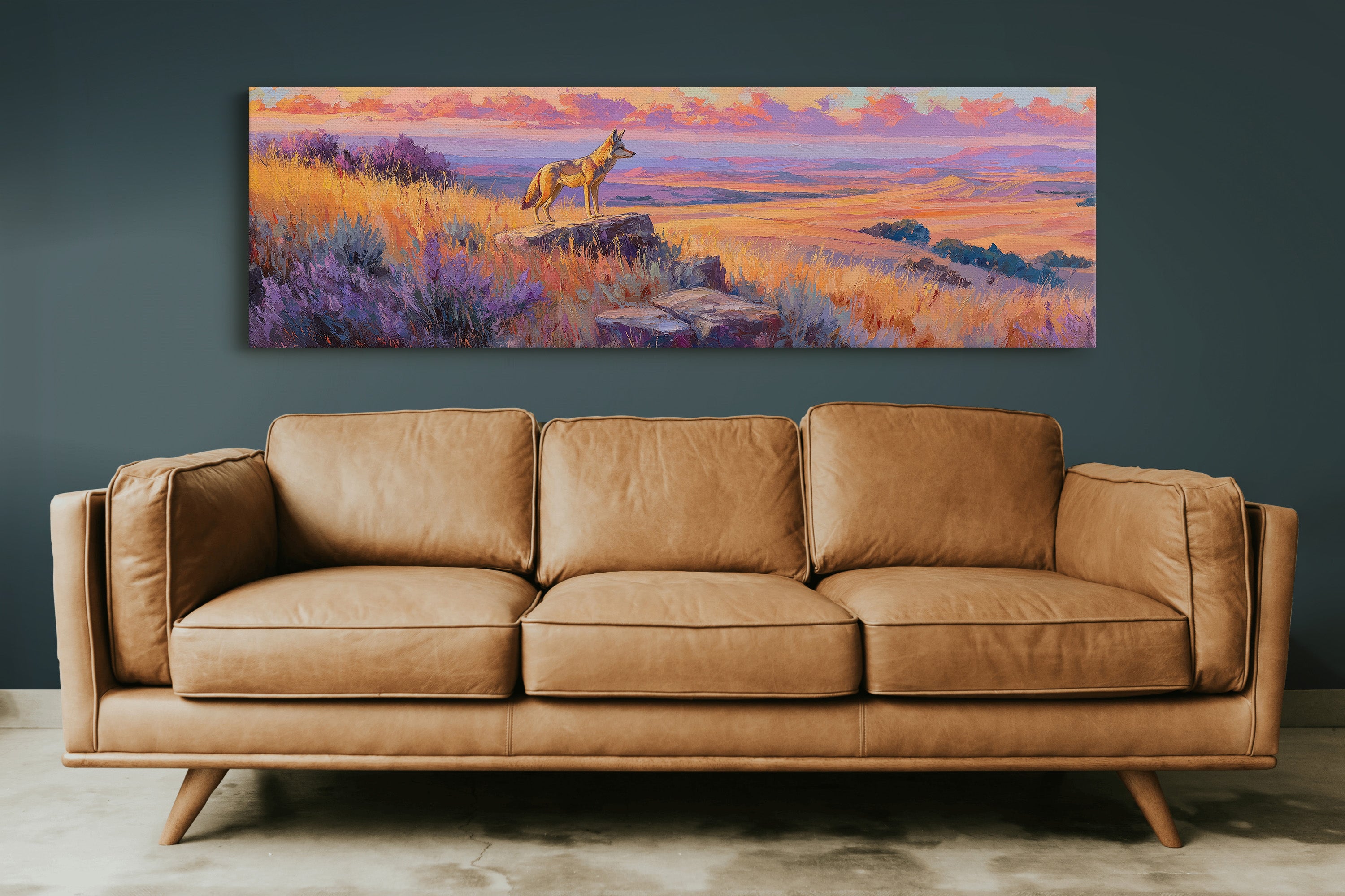 Coyote Standing in Painted Dawn