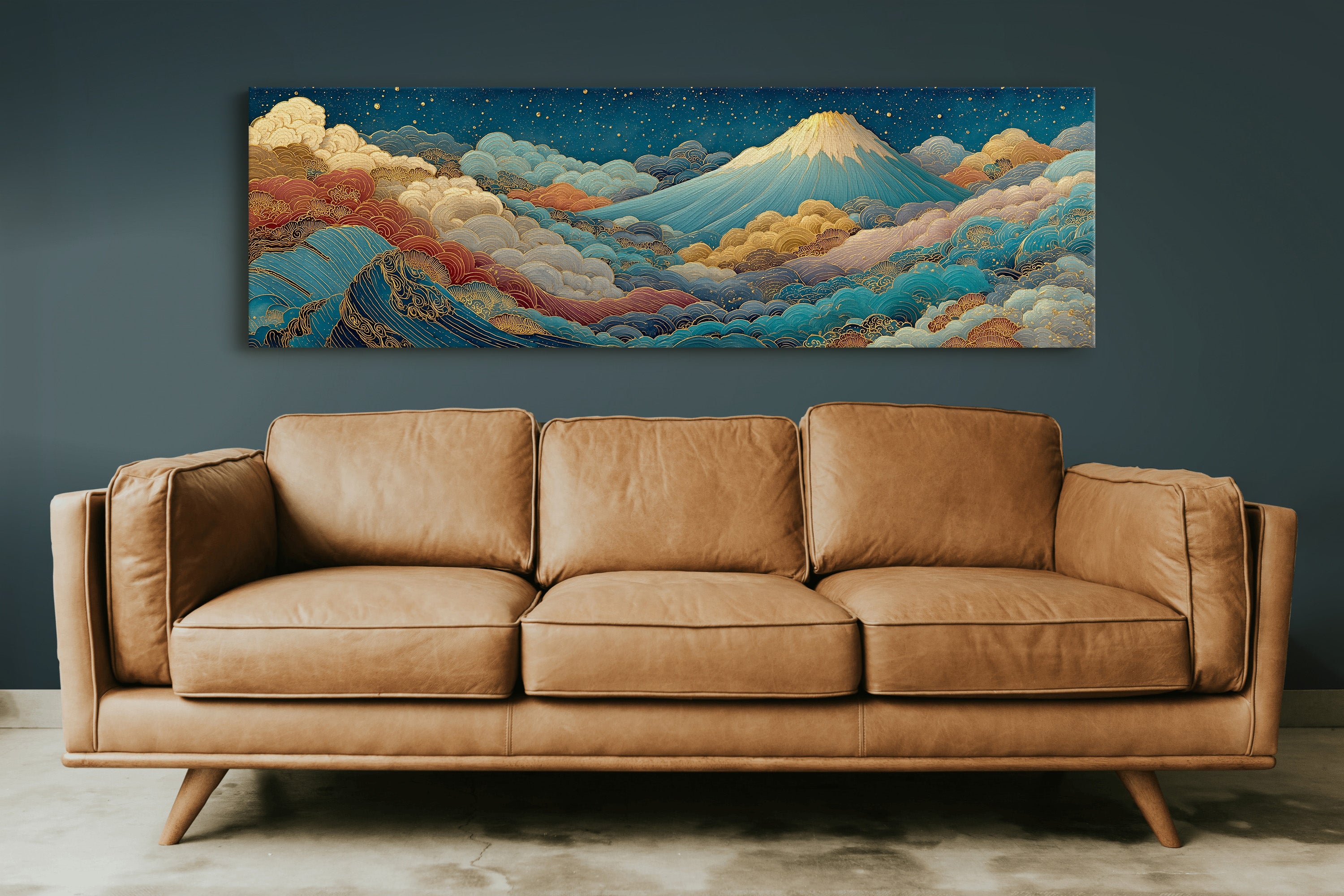 Night Sky Rising Over Gilded Clouds