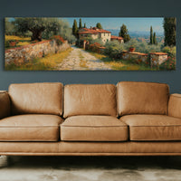 Tuscan Path Through Sunlit Olive Groves