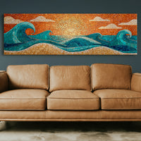 Sunrise Waves in Mosaic Light
