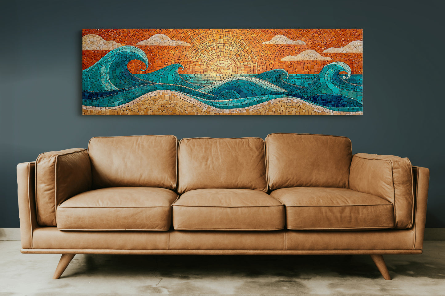 Sunrise Waves in Mosaic Light