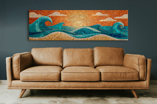 Sunrise Waves in Mosaic Light
