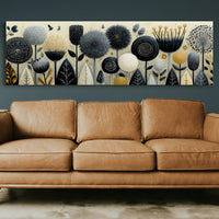 Midnight Meadow of Golden Blooms