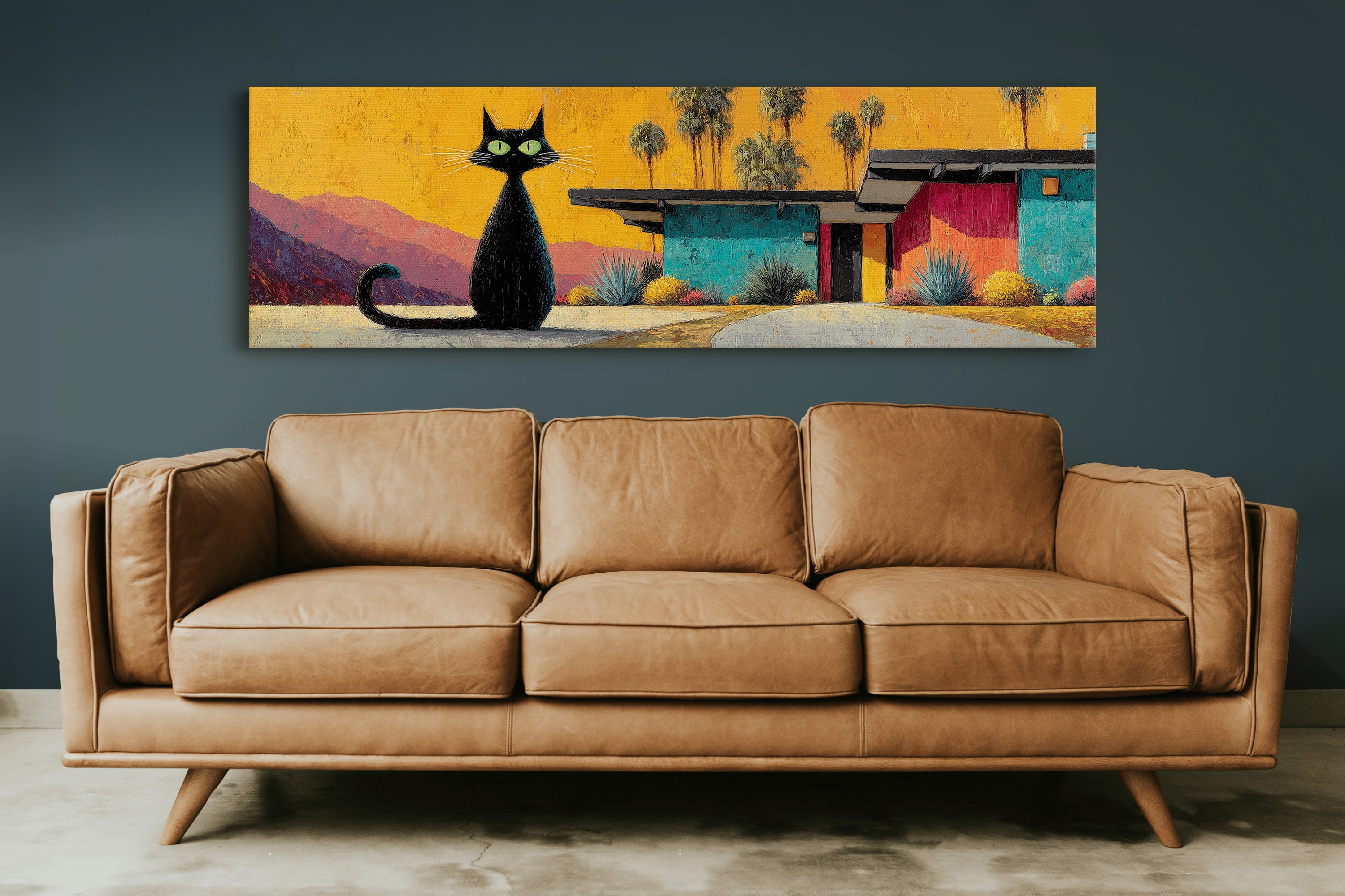 Midcentury Cat at Sunset