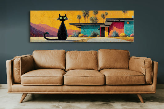 Midcentury Cat at Sunset