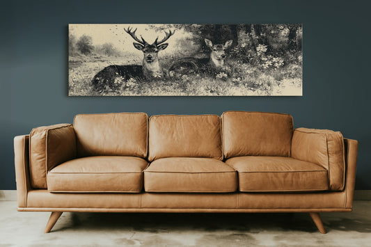 Resting Deer by the Riverbank