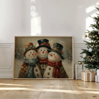 Three Smiles in Falling Snow