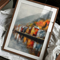 Autumn Reflections by the Fjord