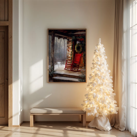 Red Rocker in Winter Quiet