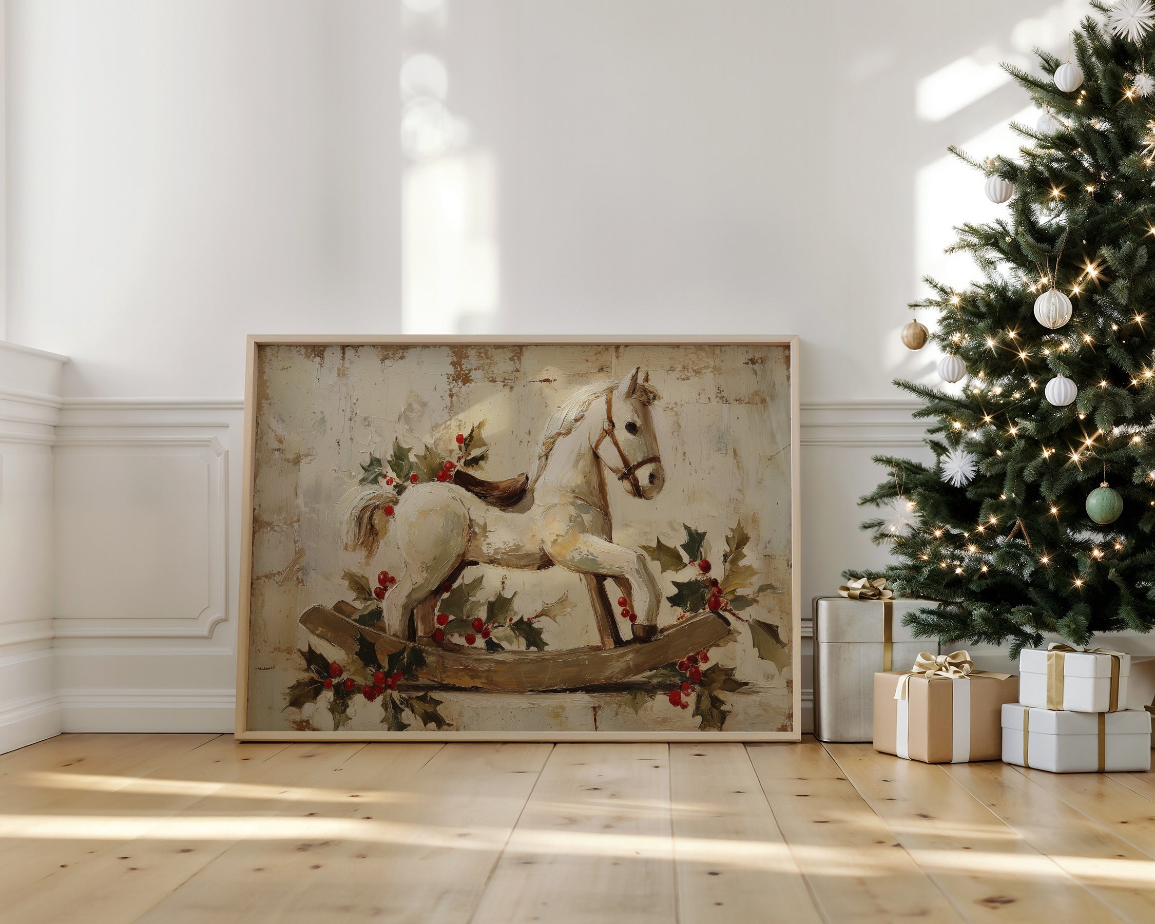 Rocking Horse in Winter Stillness