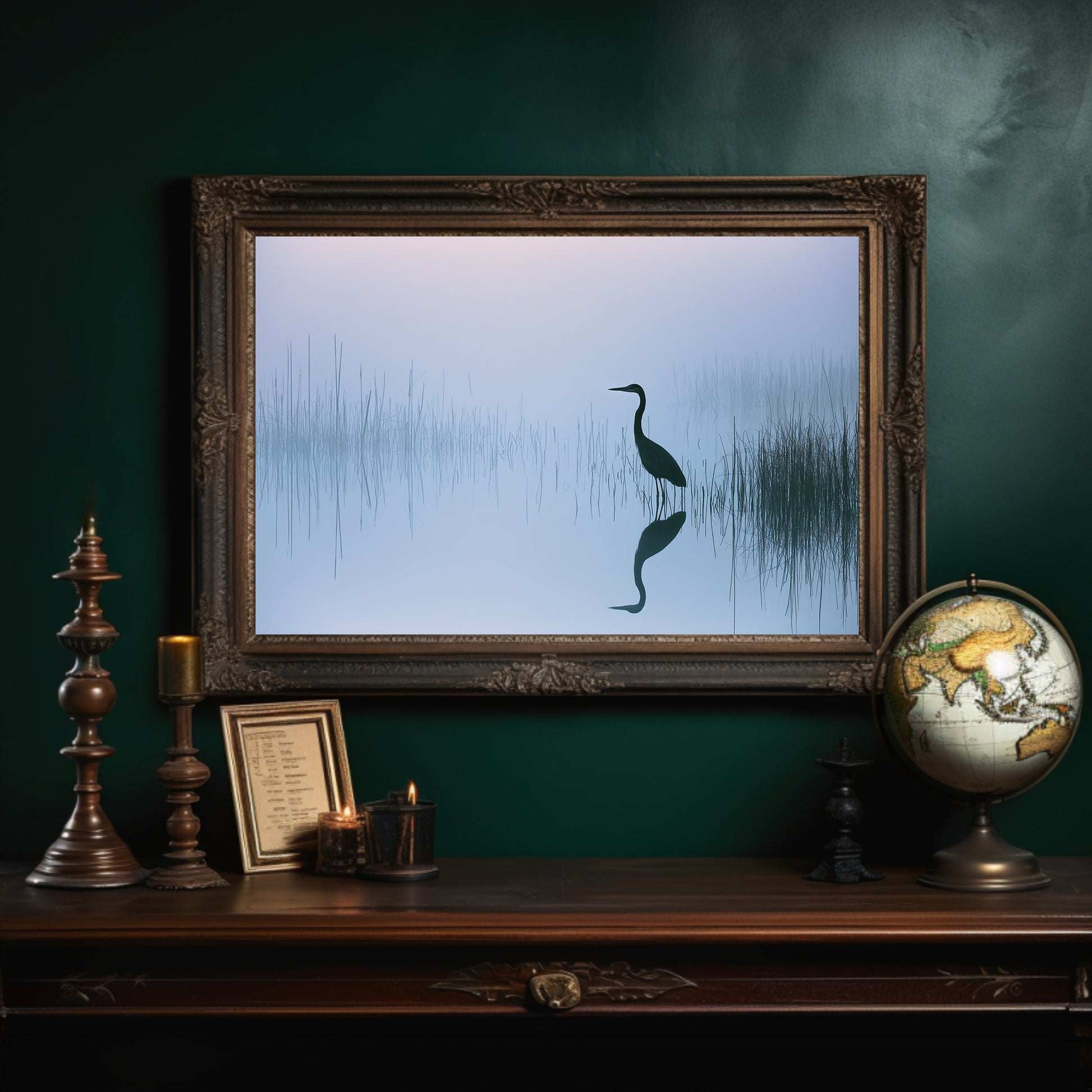 Stillness Before the Heron