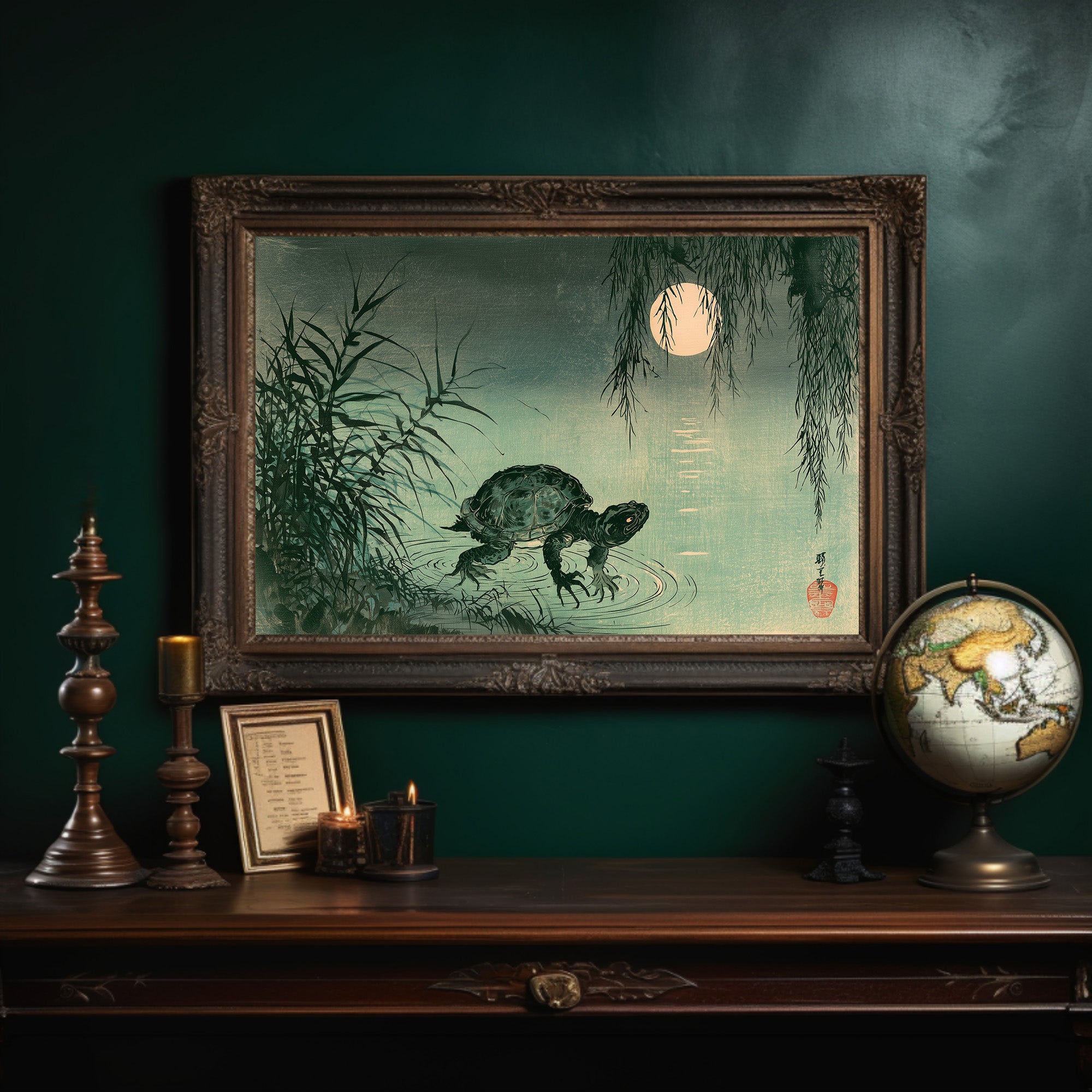 Turtle Beneath the Willow Moon