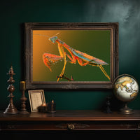Dew-Kissed Mantis at Dawn