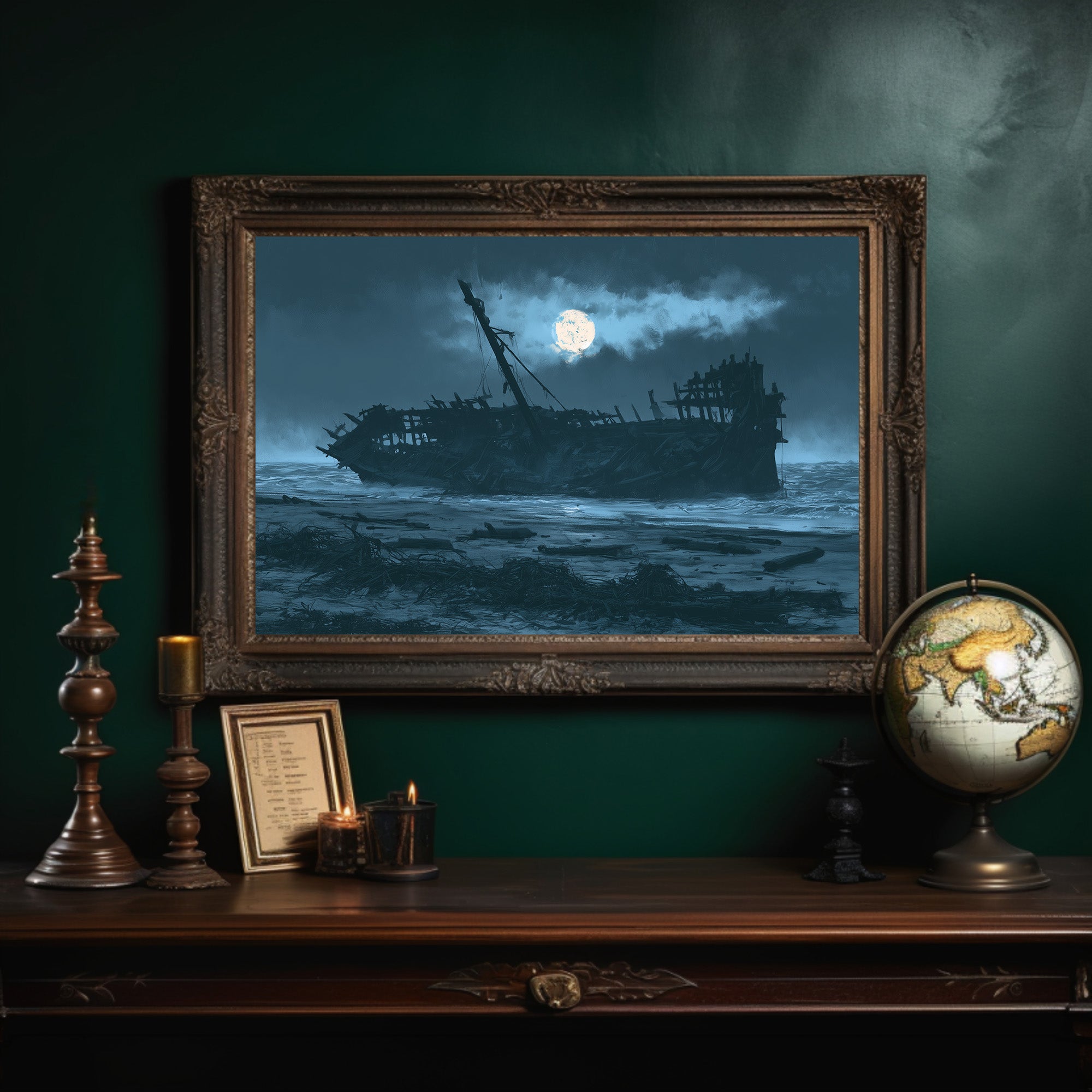 The Wreck at Moonrise