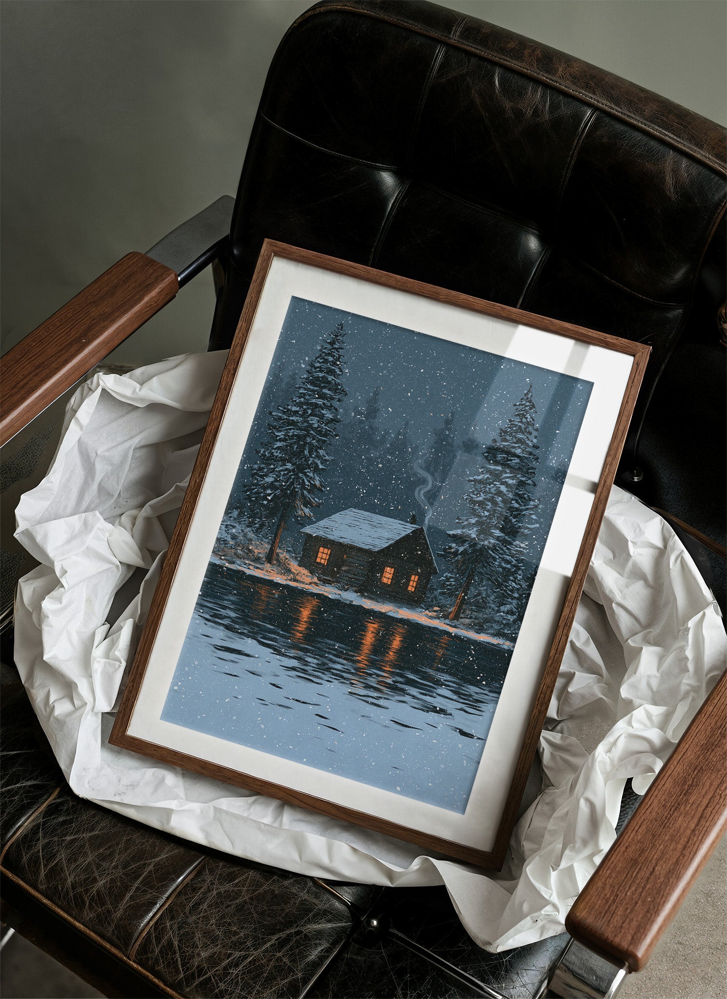 Snow Falling On The Cabin