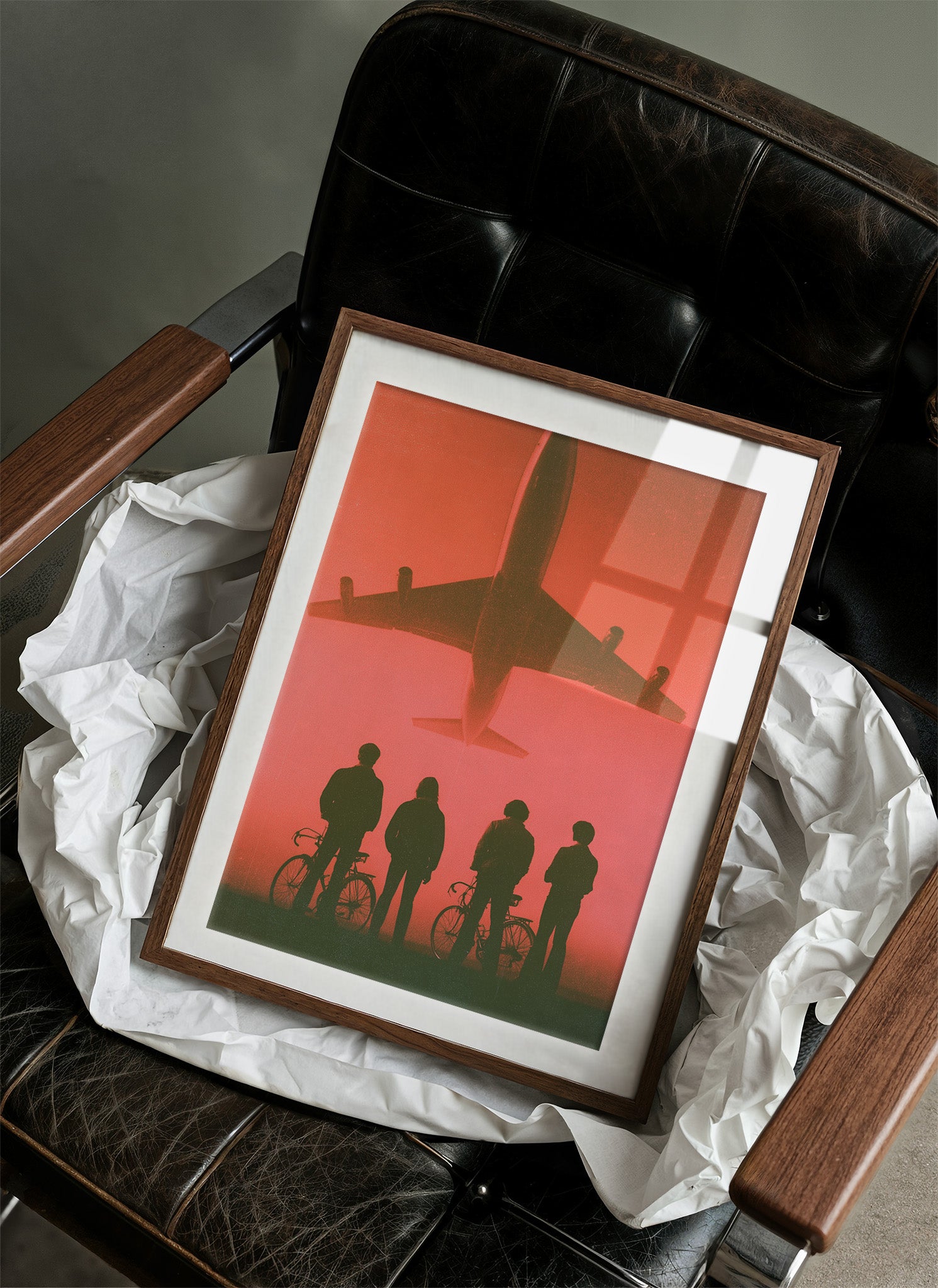 Kids Watch Jet Fly Overhead