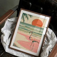 Flamingo Sunset Retro Escape