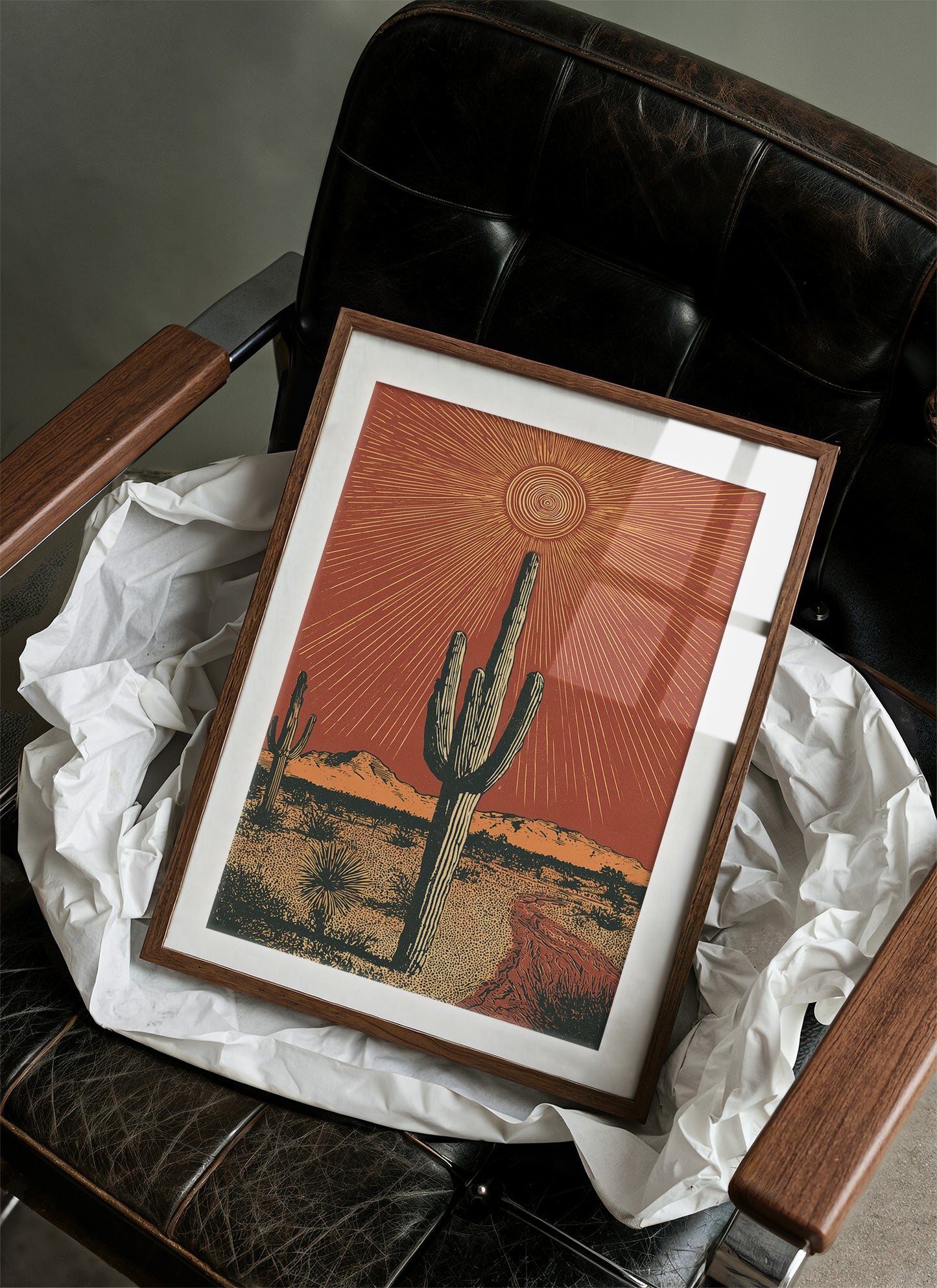 Saguaro Under Radiant Sun