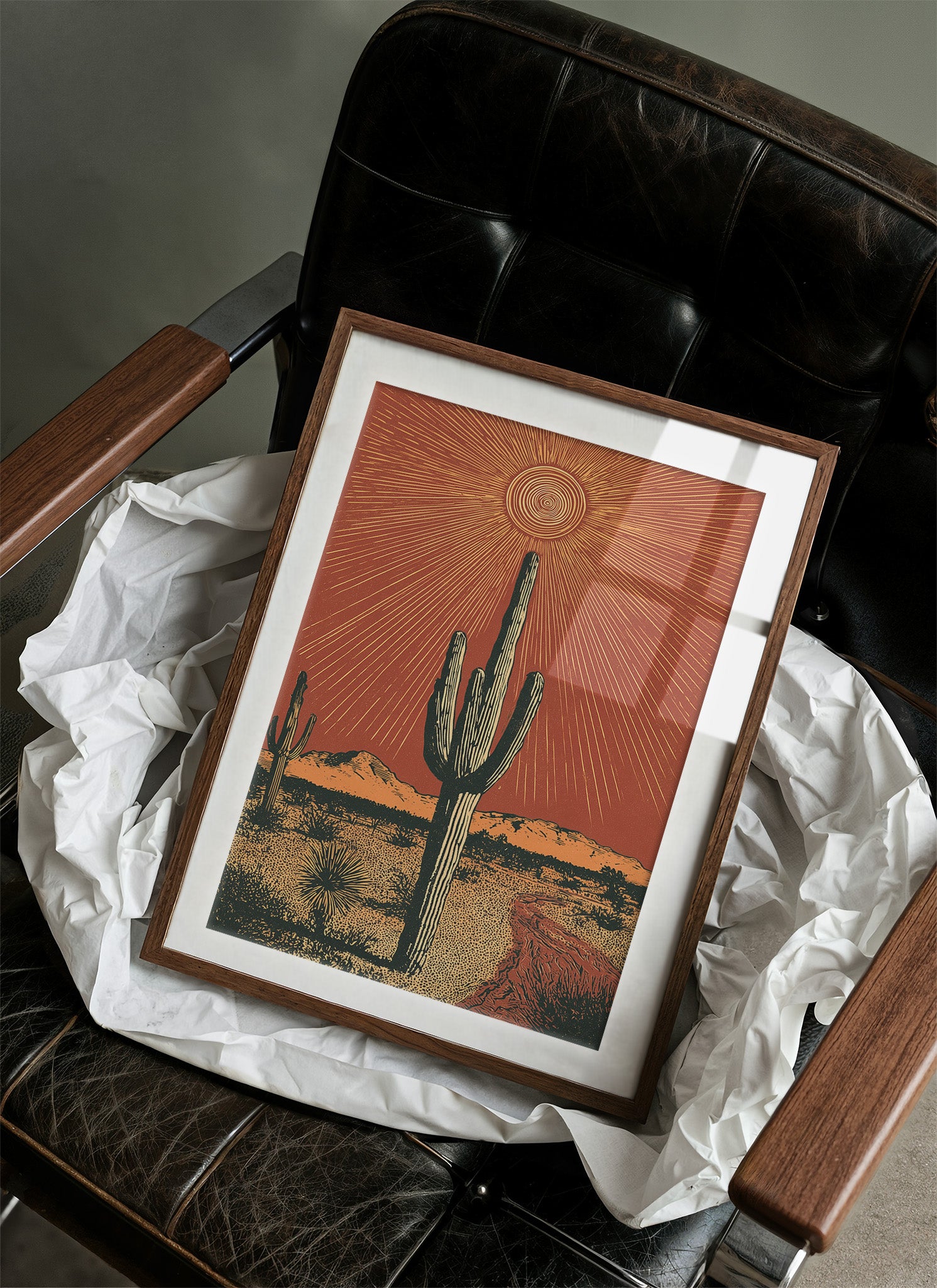 Saguaro Under Radiant Sun
