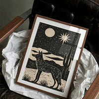 Coyote Beneath The Desert Moon