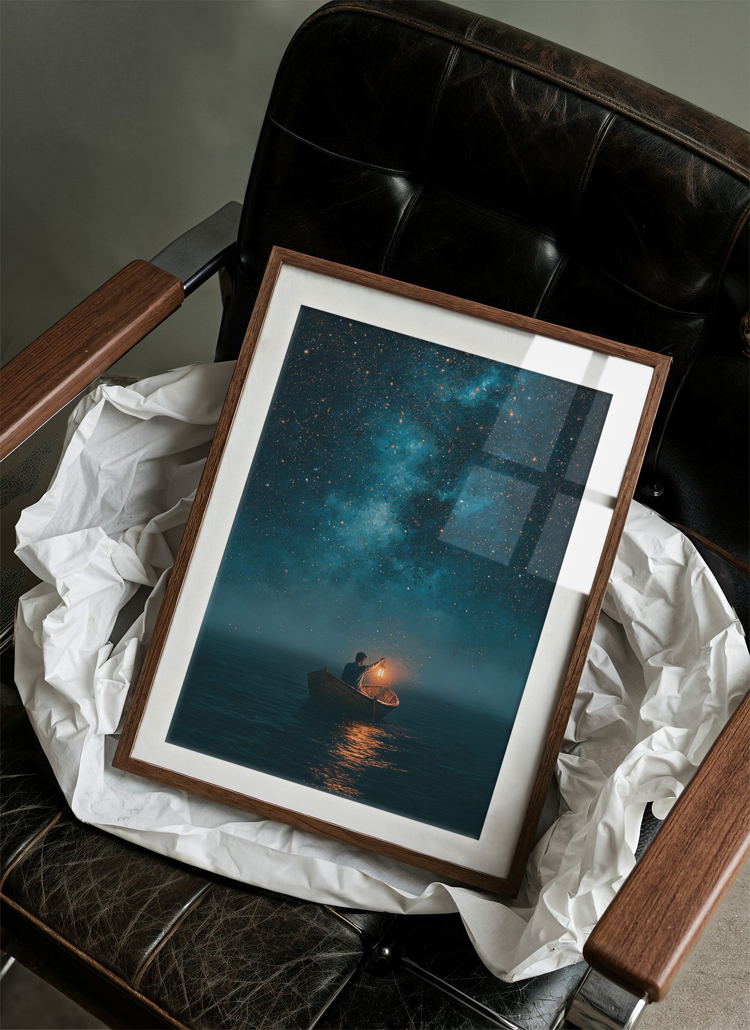 Lantern Boat Beneath The Stars