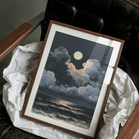 Full Moon Over Dramatic Clouds