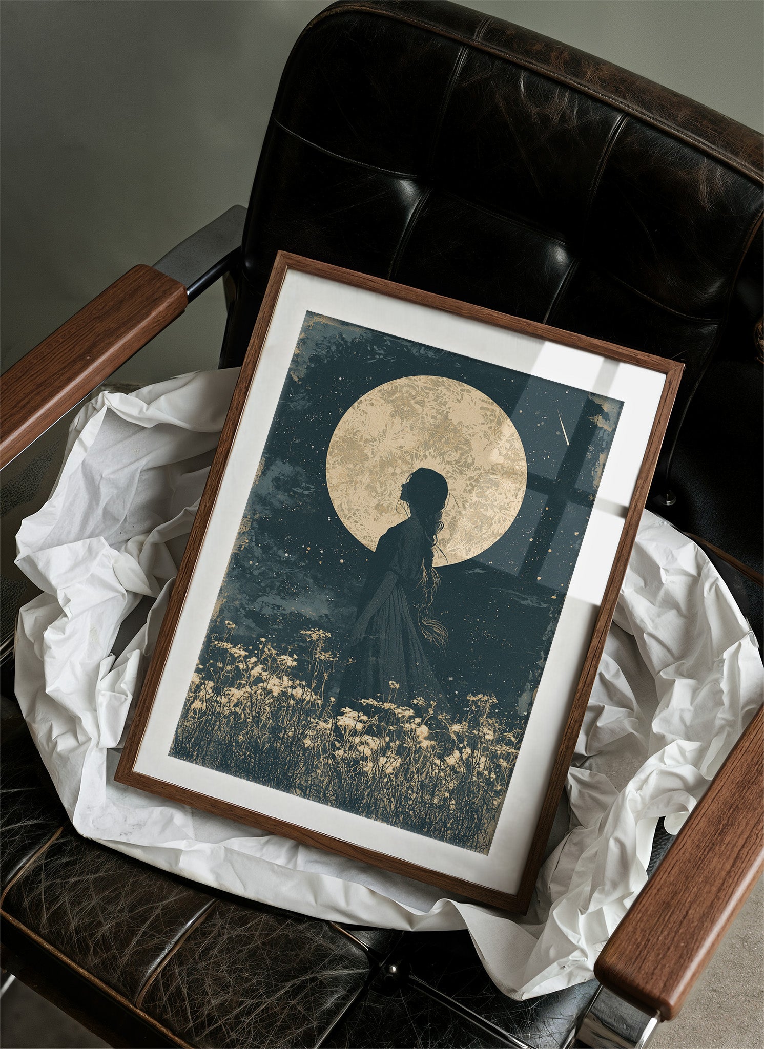 Braided Silhouette Beneath The Moon