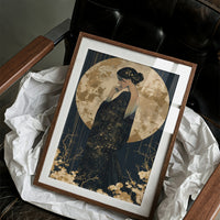 Woman Cloaked In Starlight Gown