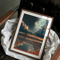 Nebula Sky Over Desert Salt Flats