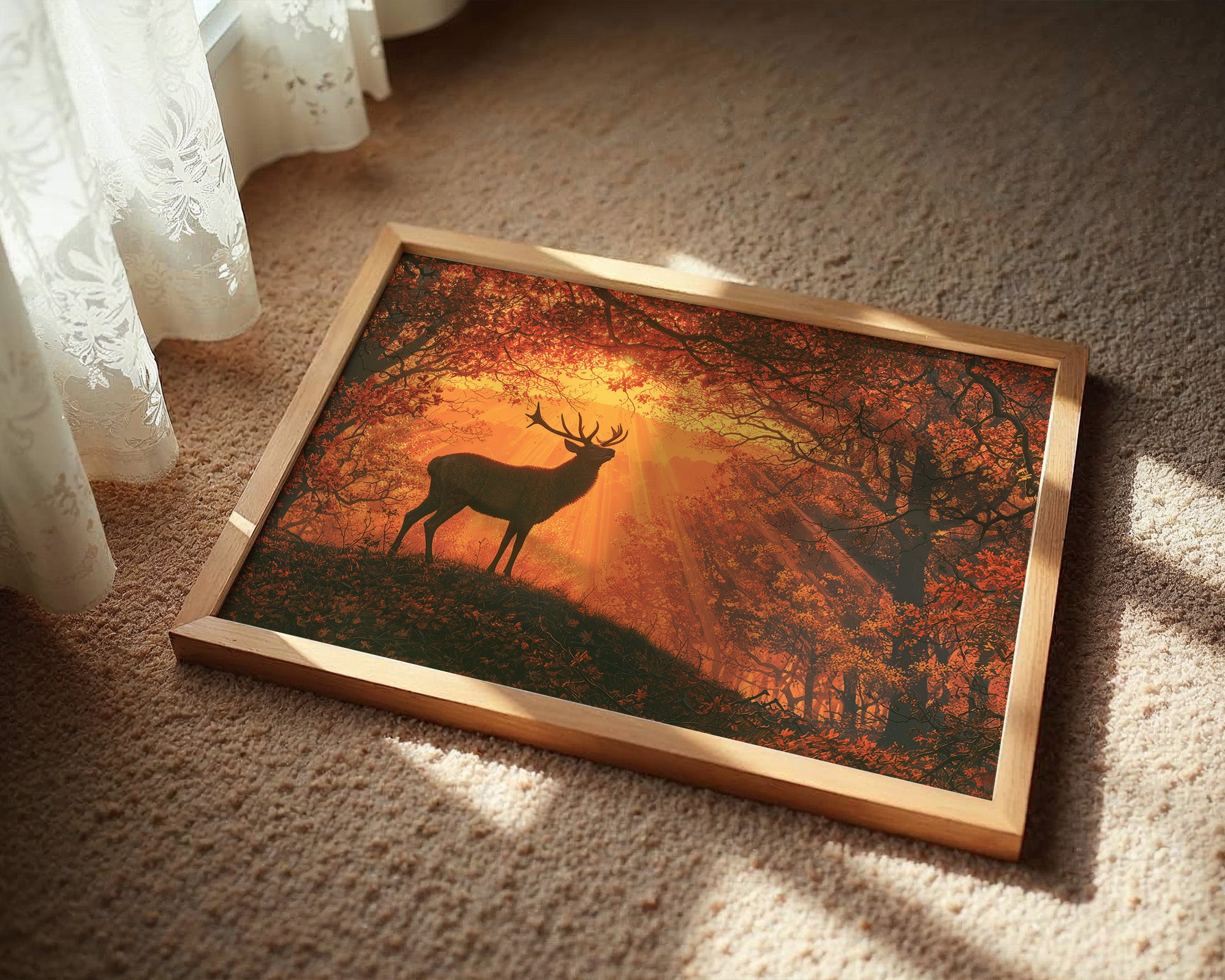 Stag, Struck by Sunrise