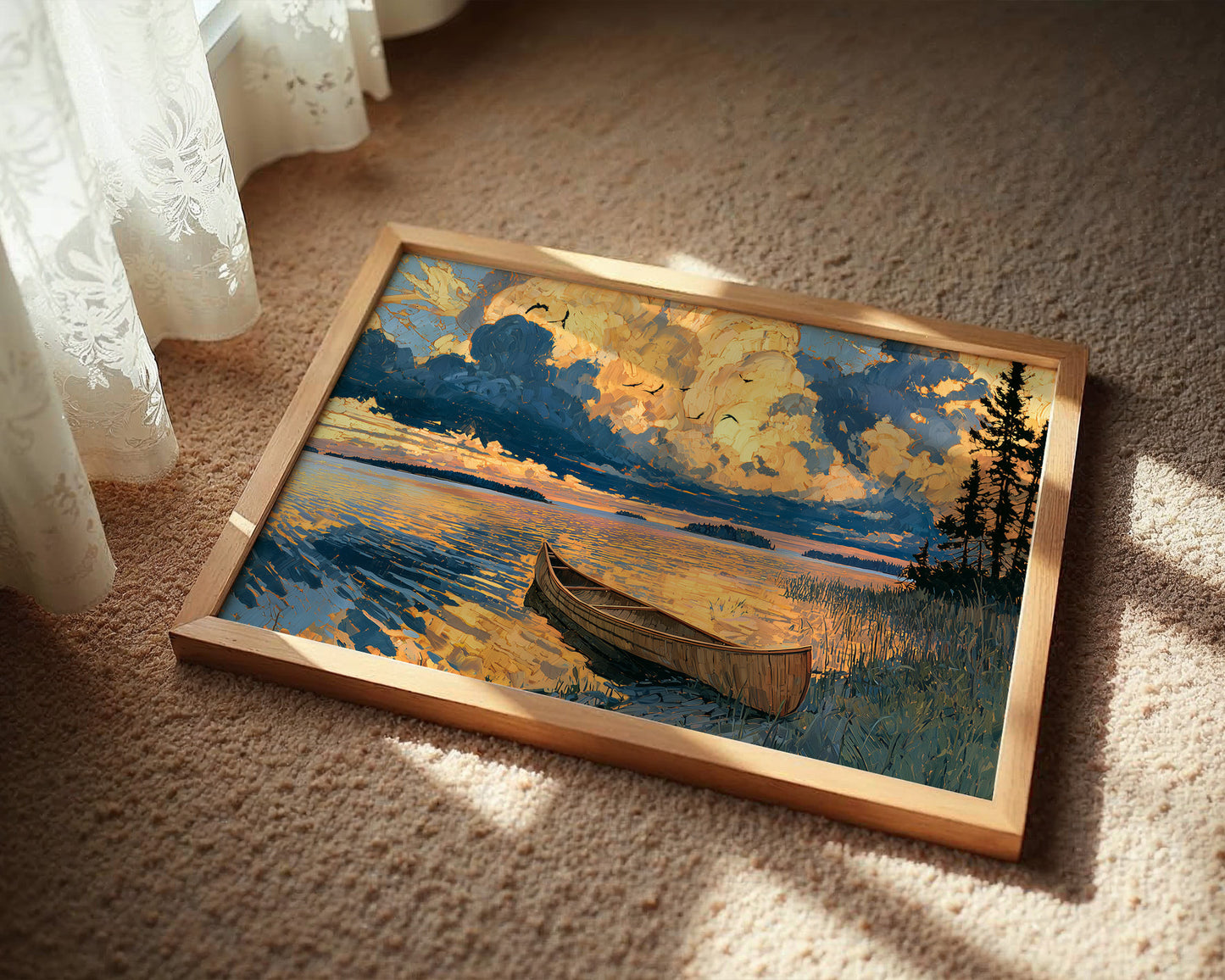 Canoe, Sky on Fire