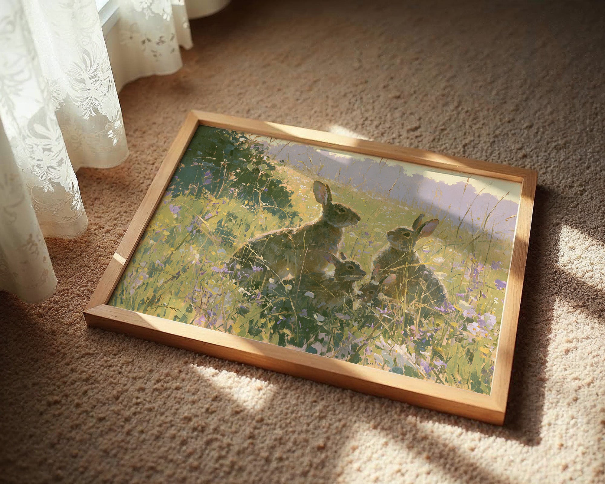 Rabbits, Golden Meadow Light