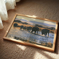 Herd, Crossing at Dusk