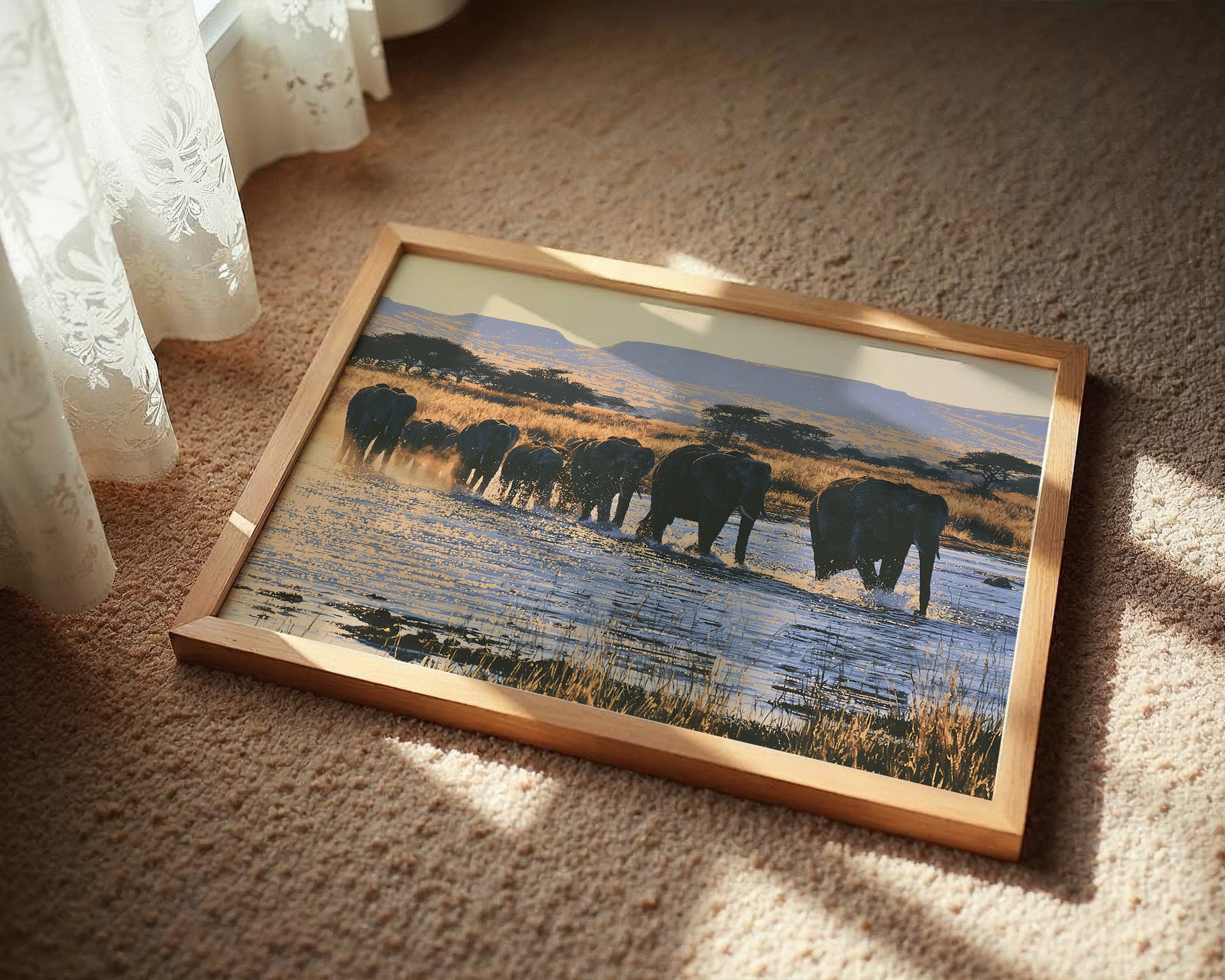 Herd, Crossing at Dusk