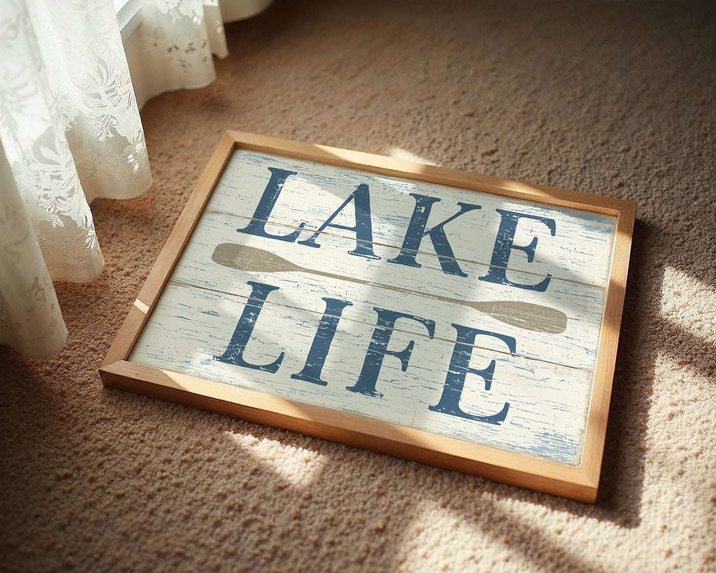 Lake Life, Weathered Sign