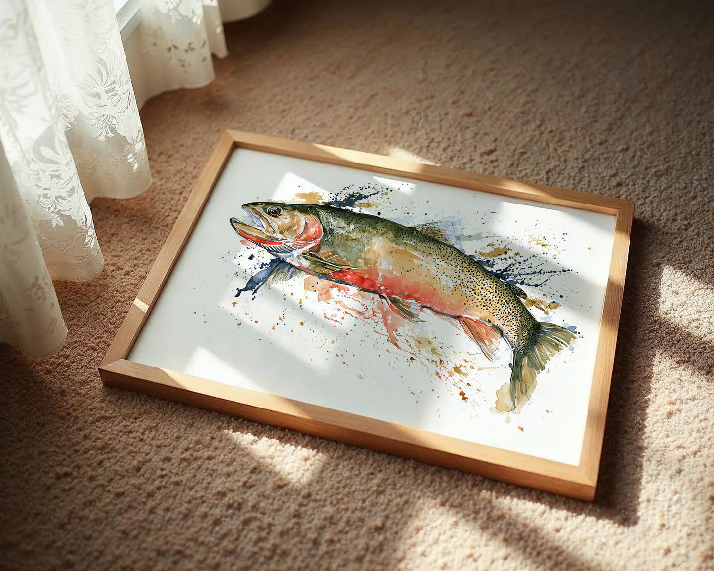 Trout, Watercolor Splash