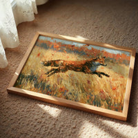 Fox, Leaping Through Gold