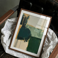 Forest Green Abstract Drip Study